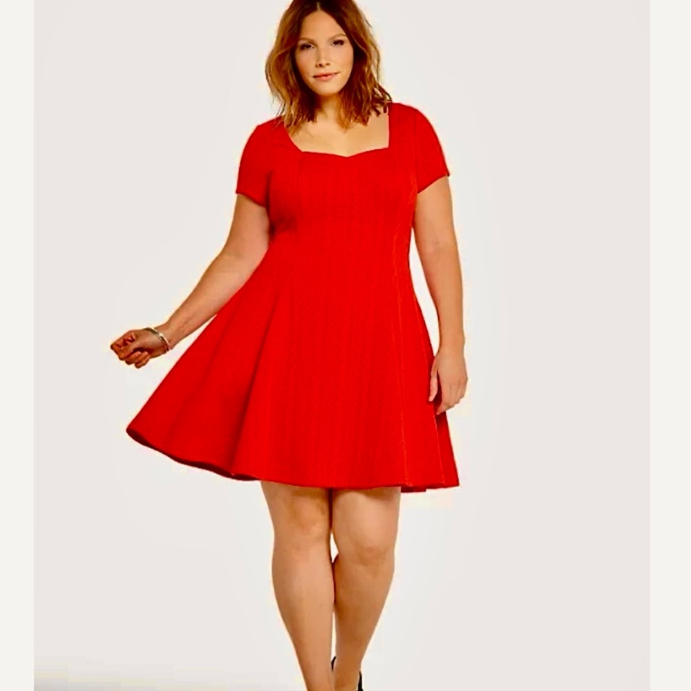 Torrid fit and flare skater red dress size 2X 18/20